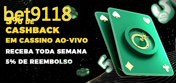 Promoções do cassino ao Vivo bet9118